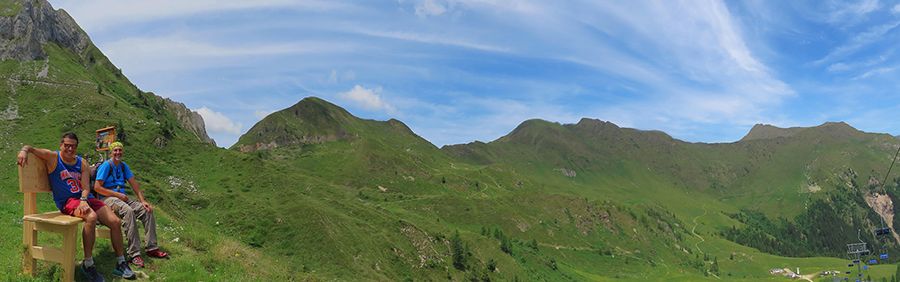 Da Cima Camoscio (1910 m) Panoramica dai monti fino alla Baita del Camoscio